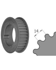 Ozubená remenica PolyChain pre upínacie púzdro  PC-14M Z=038/037 TB 2517