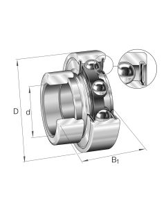 Vnútorné upínacie ložisko RALE 25 NPP INA