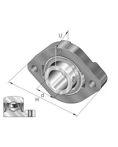 Samostatný domec bez ložiska FYTF 504 SKF