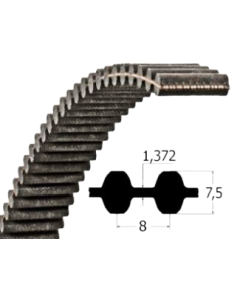 Ozubený remeň S8M 1600 DD/20TX