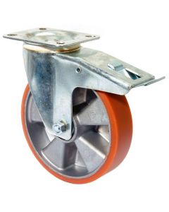 Transportné koliesko otočné s brzdou 100mm PU