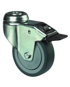 Prístrojové koliesko otočné bez dosky s brzdou 100mm