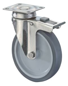 Transportné koliesko nerezové otočné s brzdou 50mm