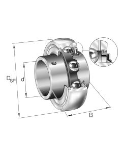 Vnútorné upínacie ložisko YAR 204 2RF SKF