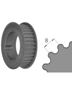 Ozubená remenica PolyChain pre upínacie púzdro  PC-8M Z=050/62 TB 2517