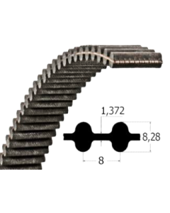 Ozubený remeň 8M 1760/30 DD