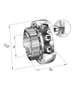 Vnútorné upínacie ložisko GSH 30 RRB NKE