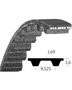 Ozubený remeň 225L 450-12.7 Tagex
