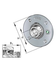 Prírubová ložisková jednotka TME 35-AH01-GGG INA
