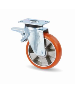 Transportné koliesko otočné s brzdou 200mm PU
