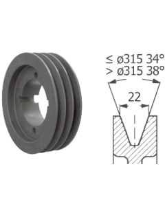 Klinová remenica pre upínacie púzdro SPC 224/2 System-P 6035