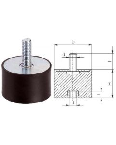 SILENTBLOK 40*30 M8x23 TYP-TP2