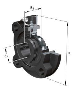 Prírubová ložisková jednotka UKFC 216H SNR