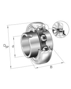 Vnútorné upínacie ložisko GLE 35 KRRB INA