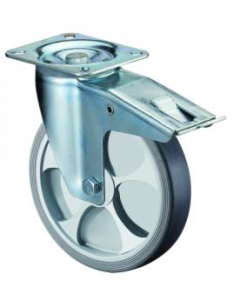Transportné koliesko nerezové otočné s brzdou 125mm