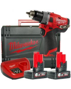 MILWAUKEE M12FDD-602X Akumulátorová vŕtačka + 2x6Ah 12V Li-Ion batérie