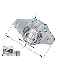 Prírubová ložisková jednotka PCJT 50-N INA