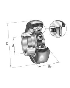Vnútorné upínacie ložisko RABR-B 25/62 INA