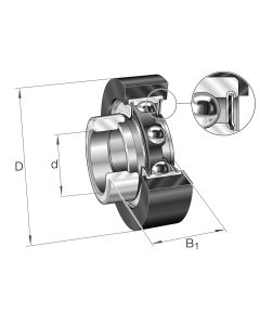Vnútorné upínacie ložisko RCSMB 25/65 INA