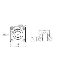 Lineárne ložisko SFWR 12 FLI